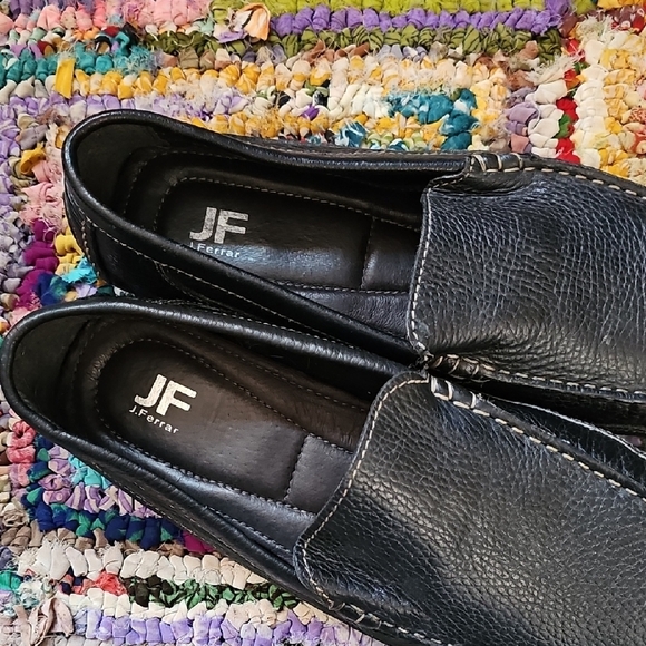 Nwot Black Loafers with Textured Leather and Rubber Sole - Picture 3 of 3